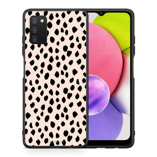 Θήκη Samsung A03s New Polka Dots από τη Smartfits με σχέδιο στο πίσω μέρος και μαύρο περίβλημα | Samsung A03s New Polka Dots case with colorful back and black bezels