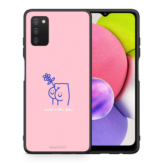 Θήκη Samsung A03s Nice Day από τη Smartfits με σχέδιο στο πίσω μέρος και μαύρο περίβλημα | Samsung A03s Nice Day case with colorful back and black bezels