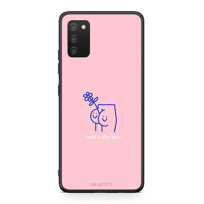 Samsung A03s Nice Day θήκη από τη Smartfits με σχέδιο στο πίσω μέρος και μαύρο περίβλημα | Smartphone case with colorful back and black bezels by Smartfits