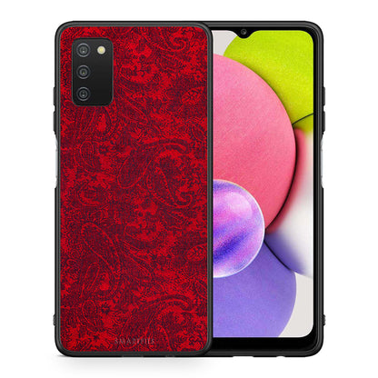 Θήκη Samsung A03s Paisley Cashmere από τη Smartfits με σχέδιο στο πίσω μέρος και μαύρο περίβλημα | Samsung A03s Paisley Cashmere case with colorful back and black bezels
