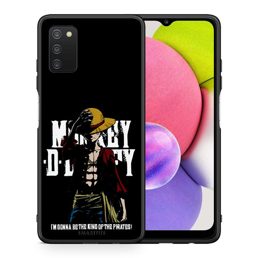Θήκη Samsung A03s Pirate King από τη Smartfits με σχέδιο στο πίσω μέρος και μαύρο περίβλημα | Samsung A03s Pirate King case with colorful back and black bezels