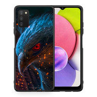 Thumbnail for Θήκη Samsung A03s Eagle PopArt από τη Smartfits με σχέδιο στο πίσω μέρος και μαύρο περίβλημα | Samsung A03s Eagle PopArt case with colorful back and black bezels