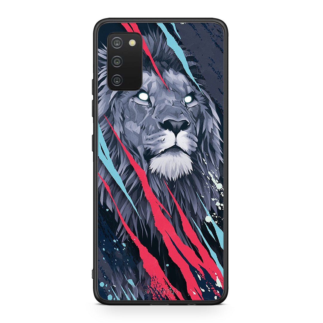 4 - Samsung A03s Lion Designer PopArt case, cover, bumper