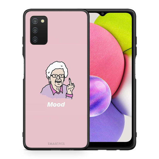 Θήκη Samsung A03s Mood PopArt από τη Smartfits με σχέδιο στο πίσω μέρος και μαύρο περίβλημα | Samsung A03s Mood PopArt case with colorful back and black bezels