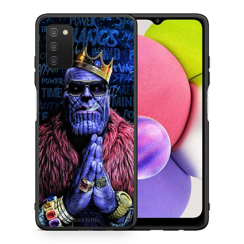 Θήκη Samsung A03s Thanos PopArt από τη Smartfits με σχέδιο στο πίσω μέρος και μαύρο περίβλημα | Samsung A03s Thanos PopArt case with colorful back and black bezels
