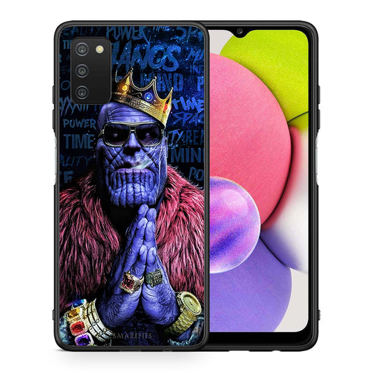 Θήκη Samsung A03s Thanos PopArt από τη Smartfits με σχέδιο στο πίσω μέρος και μαύρο περίβλημα | Samsung A03s Thanos PopArt case with colorful back and black bezels