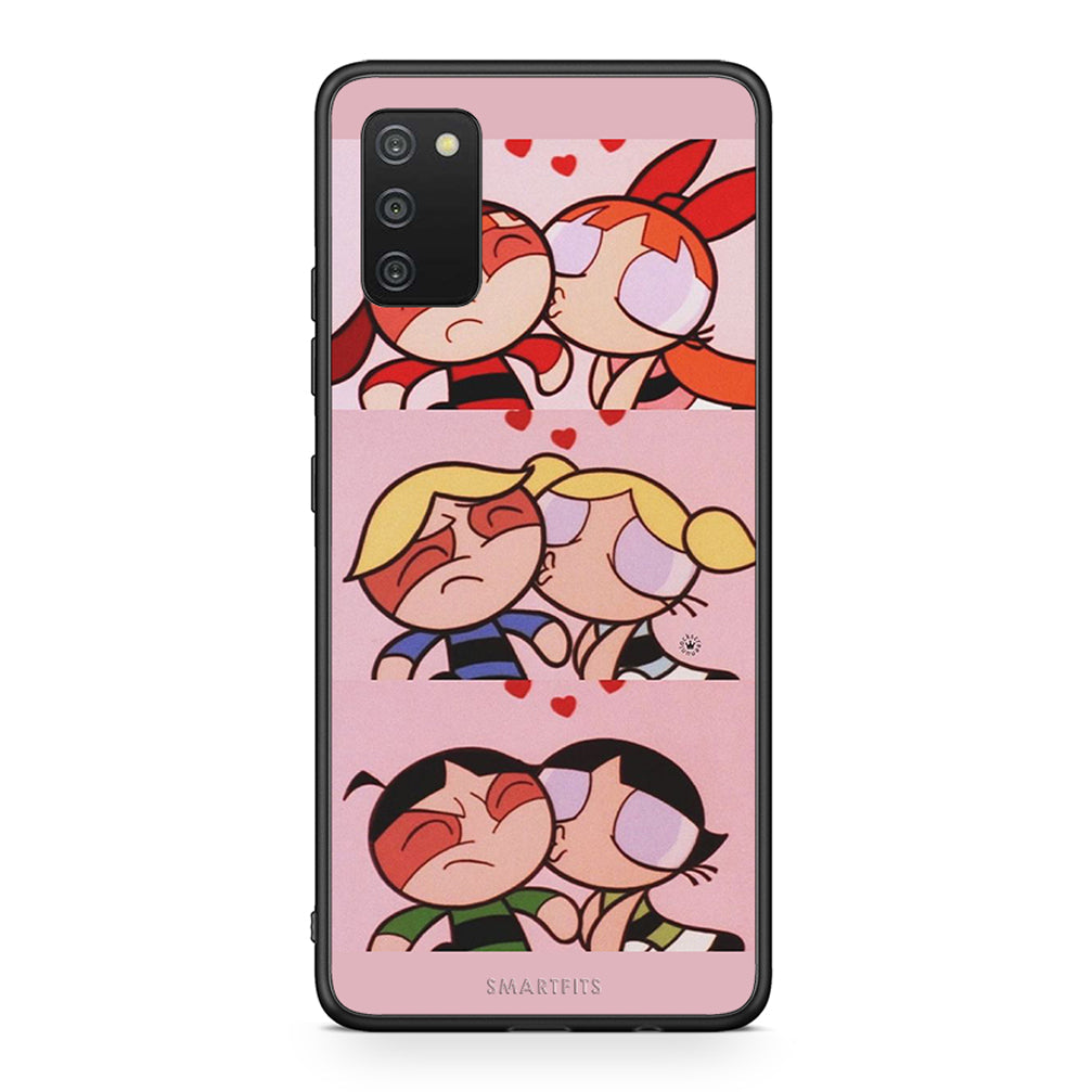 Samsung A03s Puff Love Θήκη Αγίου Βαλεντίνου από τη Smartfits με σχέδιο στο πίσω μέρος και μαύρο περίβλημα | Smartphone case with colorful back and black bezels by Smartfits