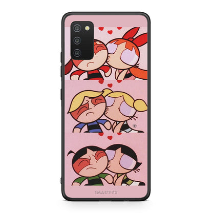 Samsung A03s Puff Love Θήκη Αγίου Βαλεντίνου από τη Smartfits με σχέδιο στο πίσω μέρος και μαύρο περίβλημα | Smartphone case with colorful back and black bezels by Smartfits