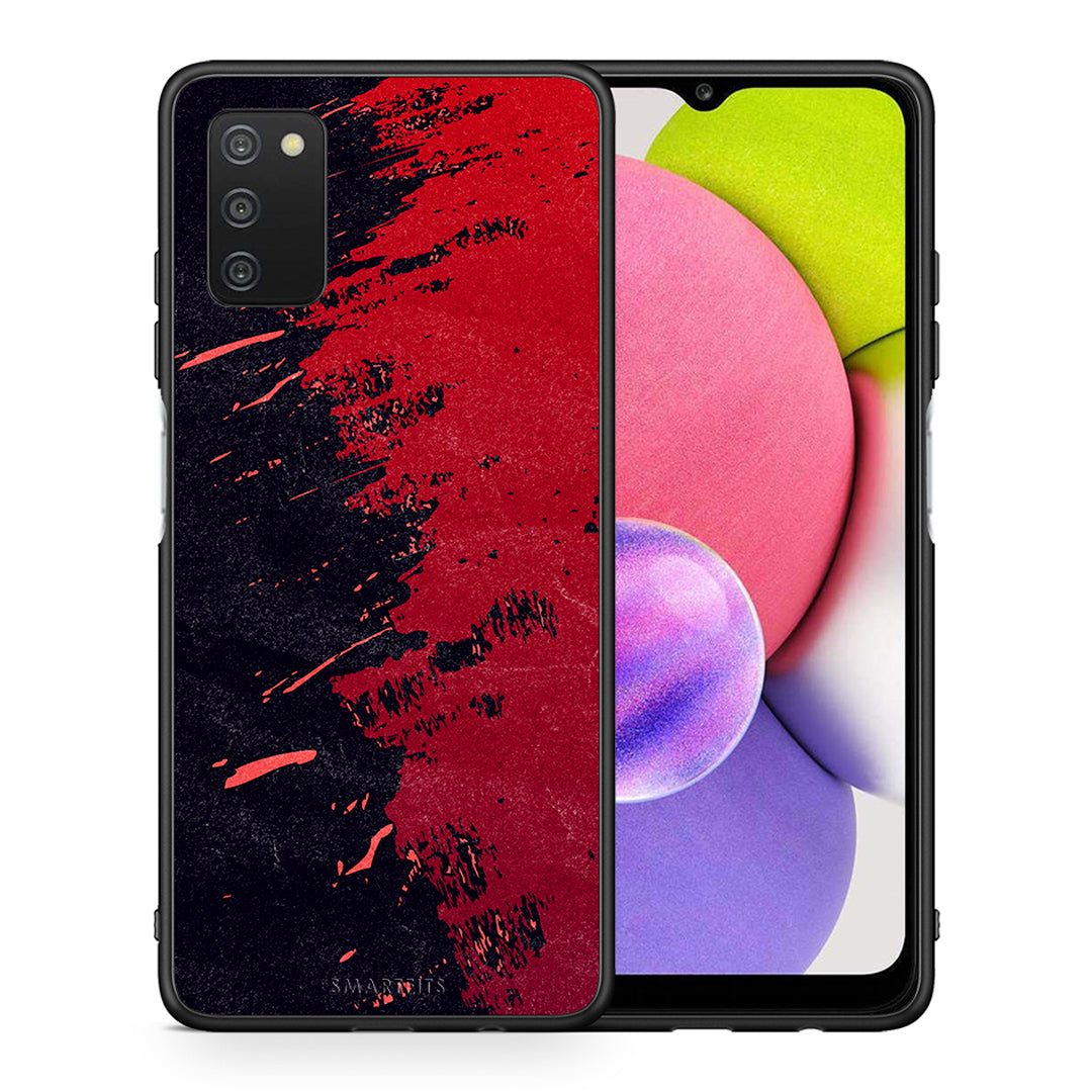 Red Paint - Samsung Galaxy A03s θήκη
