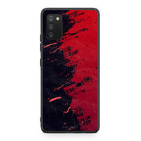 Thumbnail for Samsung A03s Red Paint Θήκη Αγίου Βαλεντίνου από τη Smartfits με σχέδιο στο πίσω μέρος και μαύρο περίβλημα | Smartphone case with colorful back and black bezels by Smartfits