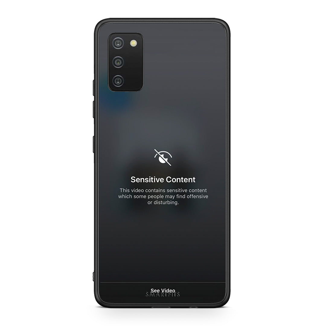 Samsung A03s Sensitive Content θήκη από τη Smartfits με σχέδιο στο πίσω μέρος και μαύρο περίβλημα | Smartphone case with colorful back and black bezels by Smartfits