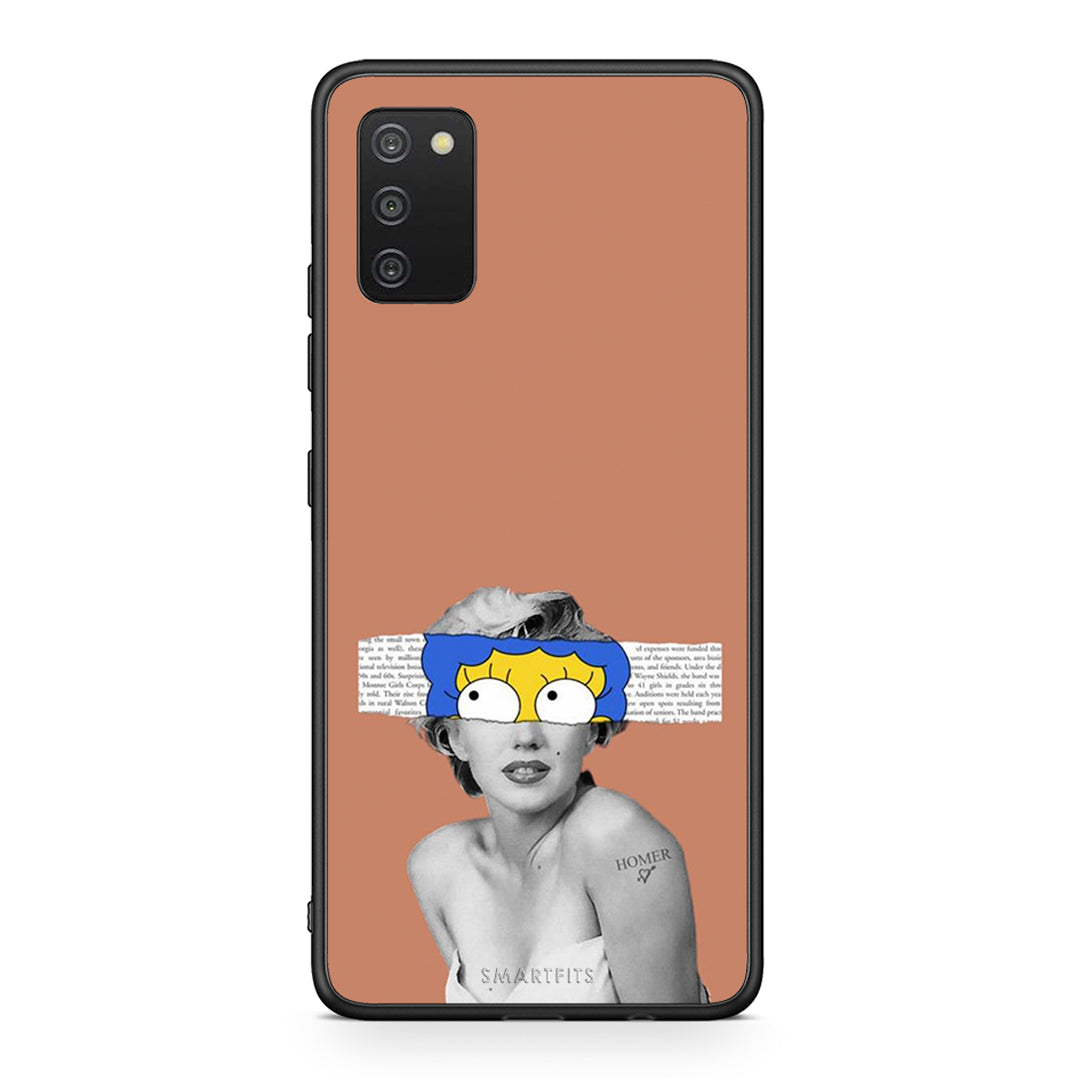 Samsung A03s Sim Merilyn θήκη από τη Smartfits με σχέδιο στο πίσω μέρος και μαύρο περίβλημα | Smartphone case with colorful back and black bezels by Smartfits