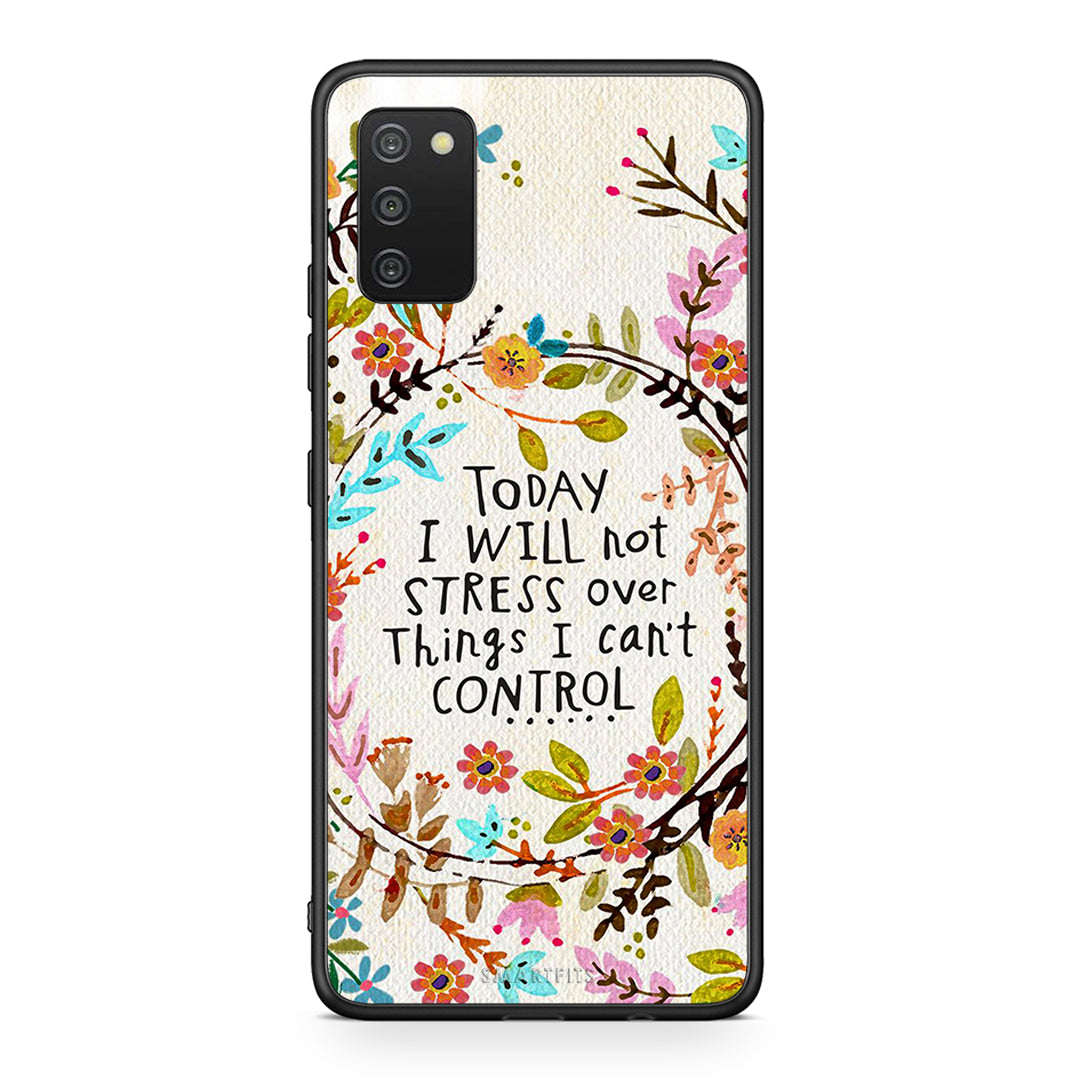 Samsung A03s Stress Over θήκη από τη Smartfits με σχέδιο στο πίσω μέρος και μαύρο περίβλημα | Smartphone case with colorful back and black bezels by Smartfits