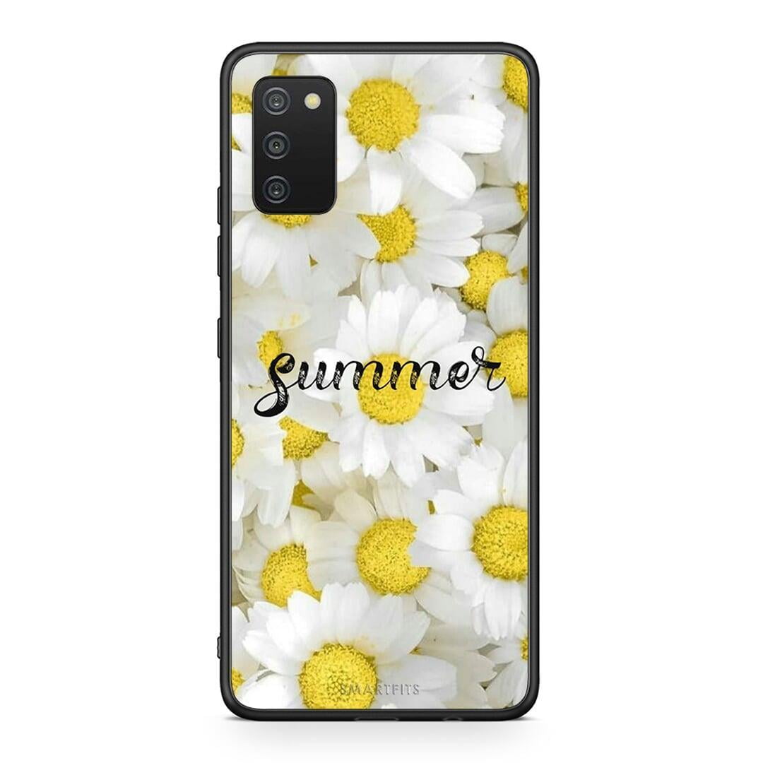 Samsung A03s Summer Daisies Θήκη από τη Smartfits με σχέδιο στο πίσω μέρος και μαύρο περίβλημα | Smartphone case with colorful back and black bezels by Smartfits