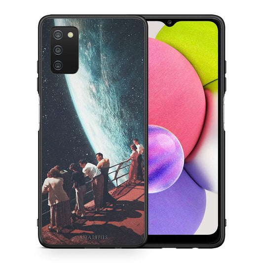 Θήκη Samsung A03s Surreal View από τη Smartfits με σχέδιο στο πίσω μέρος και μαύρο περίβλημα | Samsung A03s Surreal View case with colorful back and black bezels