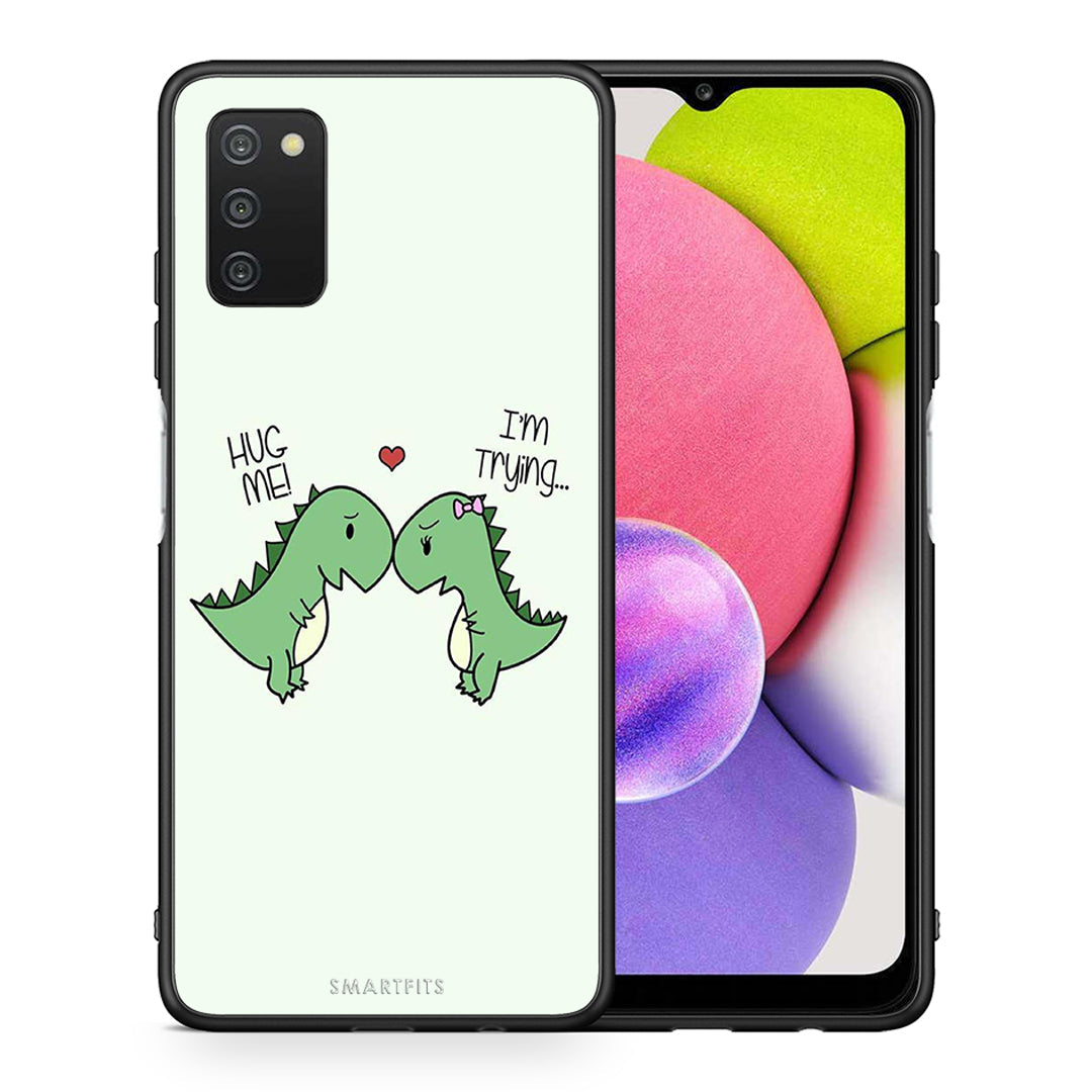 Θήκη Samsung A03s Rex Valentine από τη Smartfits με σχέδιο στο πίσω μέρος και μαύρο περίβλημα | Samsung A03s Rex Valentine case with colorful back and black bezels