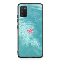 Thumbnail for Samsung A03s Water Flower Θήκη από τη Smartfits με σχέδιο στο πίσω μέρος και μαύρο περίβλημα | Smartphone case with colorful back and black bezels by Smartfits