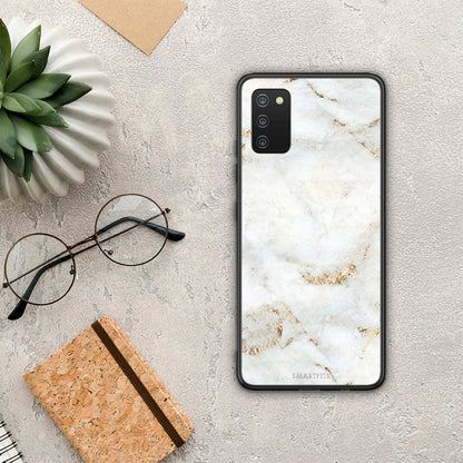 White Gold Marble - Samsung Galaxy A03s θήκη