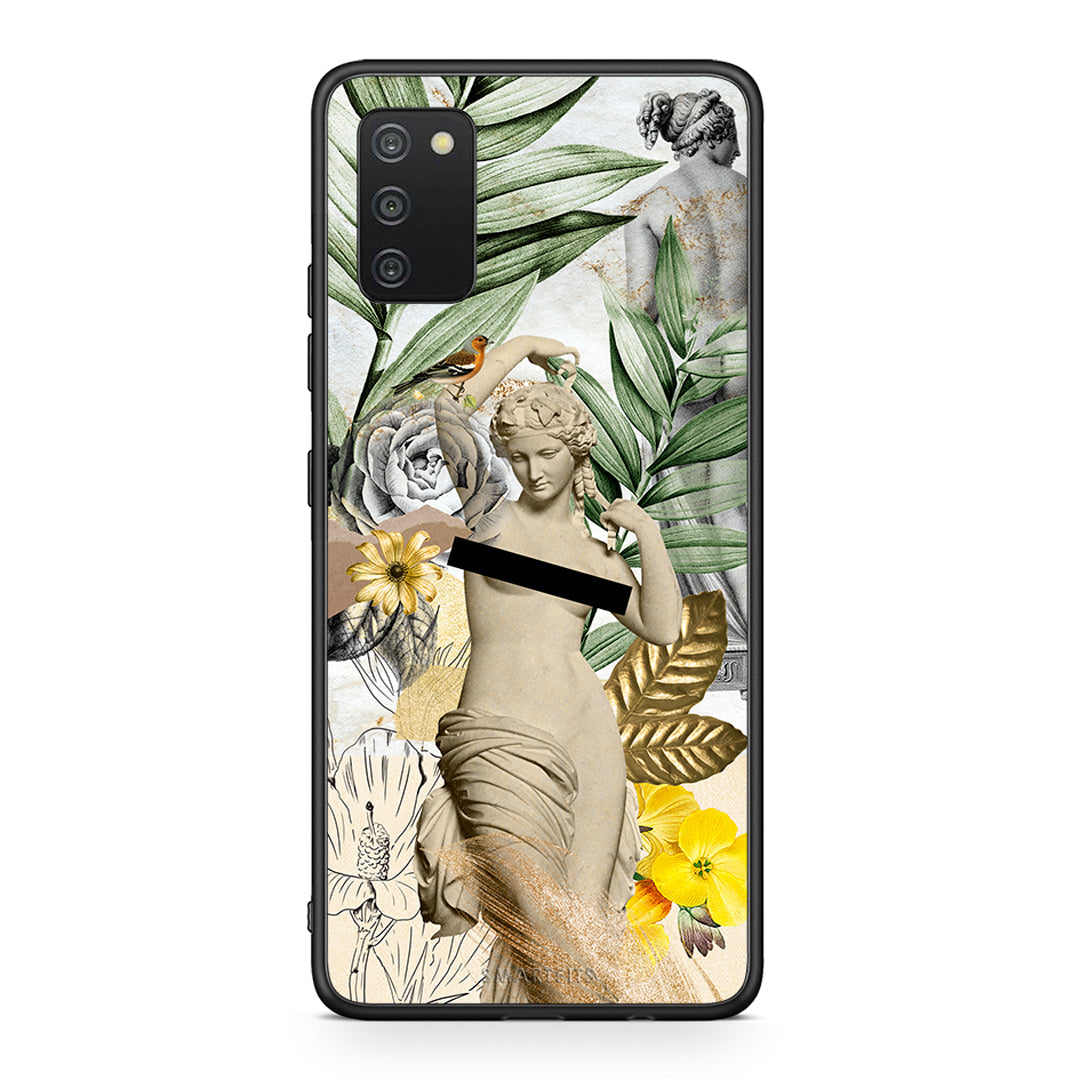 Samsung A03s Woman Statue θήκη από τη Smartfits με σχέδιο στο πίσω μέρος και μαύρο περίβλημα | Smartphone case with colorful back and black bezels by Smartfits