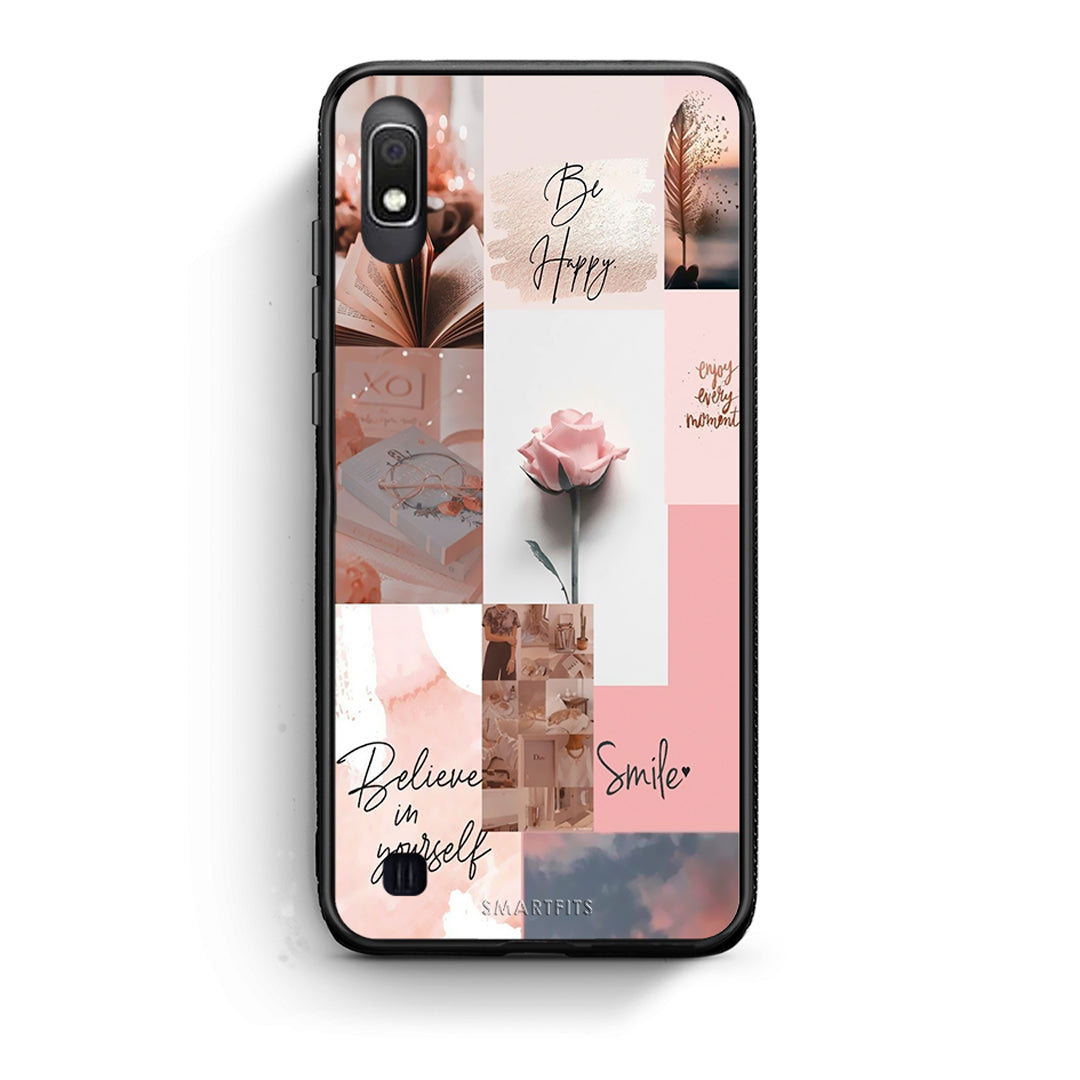 Samsung A10 Aesthetic Collage θήκη από τη Smartfits με σχέδιο στο πίσω μέρος και μαύρο περίβλημα | Smartphone case with colorful back and black bezels by Smartfits