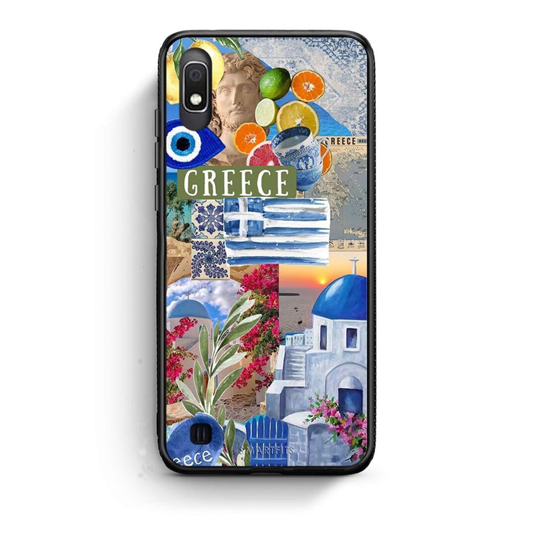 Samsung A10 All Greek Θήκη από τη Smartfits με σχέδιο στο πίσω μέρος και μαύρο περίβλημα | Smartphone case with colorful back and black bezels by Smartfits