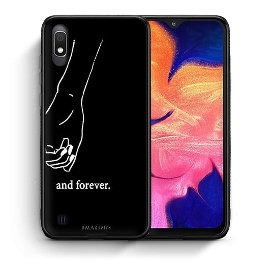 Θήκη Αγίου Βαλεντίνου Samsung A10 Always & Forever 2 από τη Smartfits με σχέδιο στο πίσω μέρος και μαύρο περίβλημα | Samsung A10 Always & Forever 2 case with colorful back and black bezels