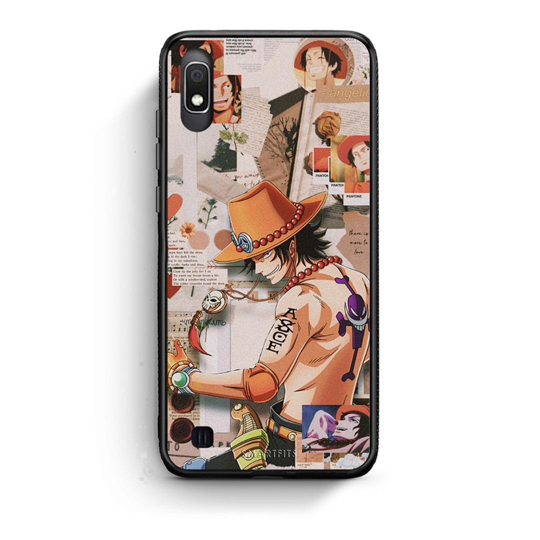 Samsung A10 Anime Collage θήκη από τη Smartfits με σχέδιο στο πίσω μέρος και μαύρο περίβλημα | Smartphone case with colorful back and black bezels by Smartfits