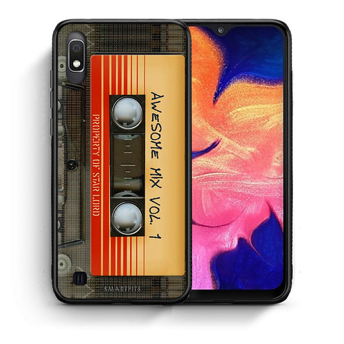 Θήκη Samsung A10 Awesome Mix από τη Smartfits με σχέδιο στο πίσω μέρος και μαύρο περίβλημα | Samsung A10 Awesome Mix case with colorful back and black bezels