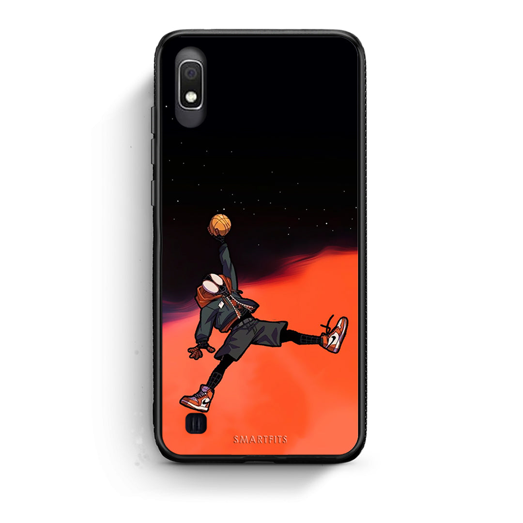 Samsung A10 Basketball Hero θήκη από τη Smartfits με σχέδιο στο πίσω μέρος και μαύρο περίβλημα | Smartphone case with colorful back and black bezels by Smartfits