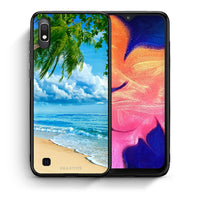 Thumbnail for Θήκη Samsung A10 Beautiful Beach από τη Smartfits με σχέδιο στο πίσω μέρος και μαύρο περίβλημα | Samsung A10 Beautiful Beach case with colorful back and black bezels