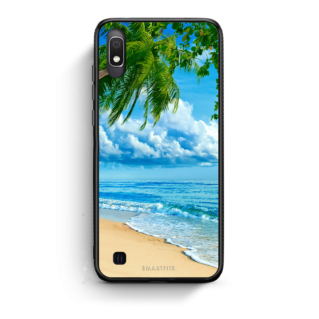 Samsung A10 Beautiful Beach θήκη από τη Smartfits με σχέδιο στο πίσω μέρος και μαύρο περίβλημα | Smartphone case with colorful back and black bezels by Smartfits