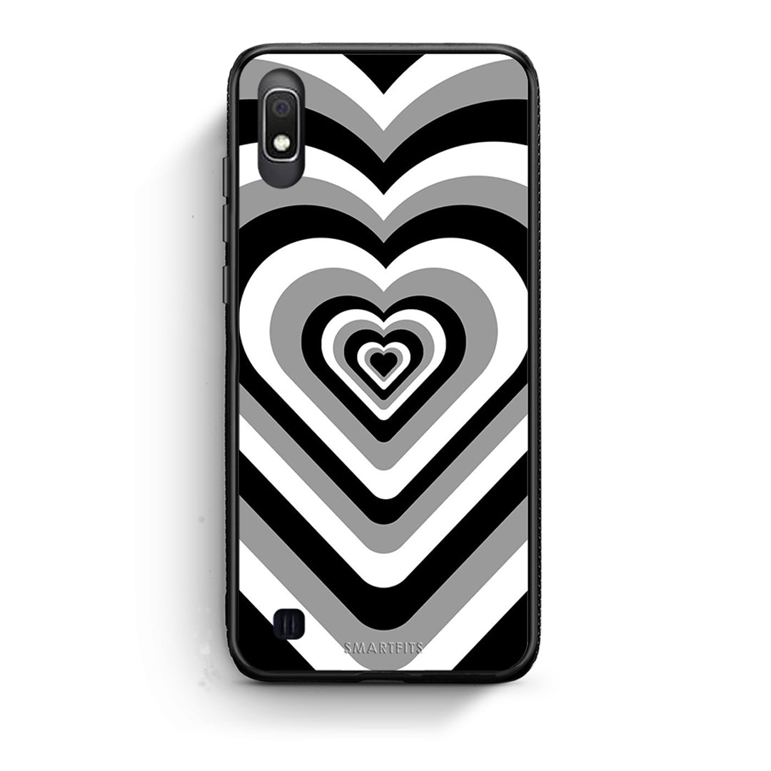 Samsung A10 Black Hearts θήκη από τη Smartfits με σχέδιο στο πίσω μέρος και μαύρο περίβλημα | Smartphone case with colorful back and black bezels by Smartfits