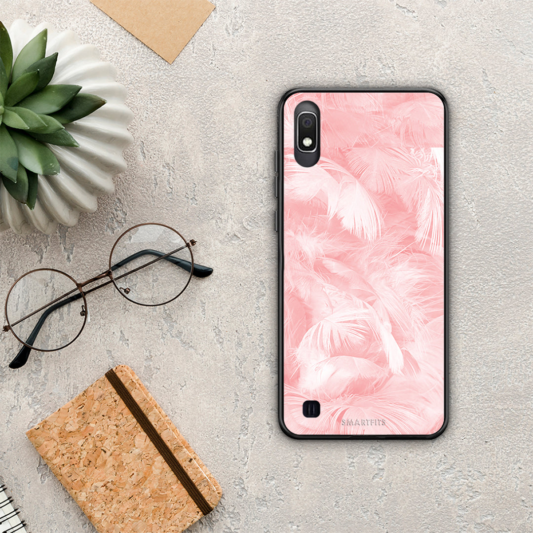 Boho Pink Feather - Samsung Galaxy A10 θήκη