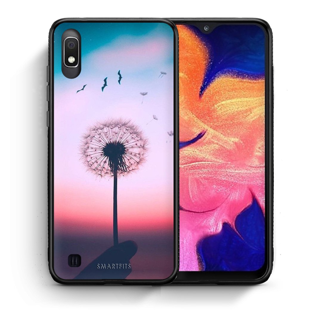 Θήκη Samsung A10 Wish Boho από τη Smartfits με σχέδιο στο πίσω μέρος και μαύρο περίβλημα | Samsung A10 Wish Boho case with colorful back and black bezels