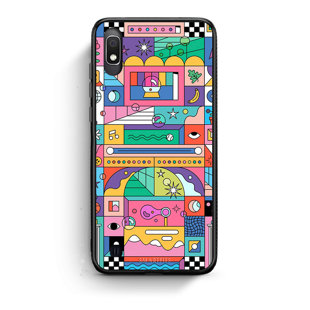 Samsung A10 Bubbles Soap θήκη από τη Smartfits με σχέδιο στο πίσω μέρος και μαύρο περίβλημα | Smartphone case with colorful back and black bezels by Smartfits