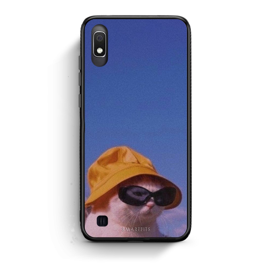 Samsung A10 Cat Diva θήκη από τη Smartfits με σχέδιο στο πίσω μέρος και μαύρο περίβλημα | Smartphone case with colorful back and black bezels by Smartfits
