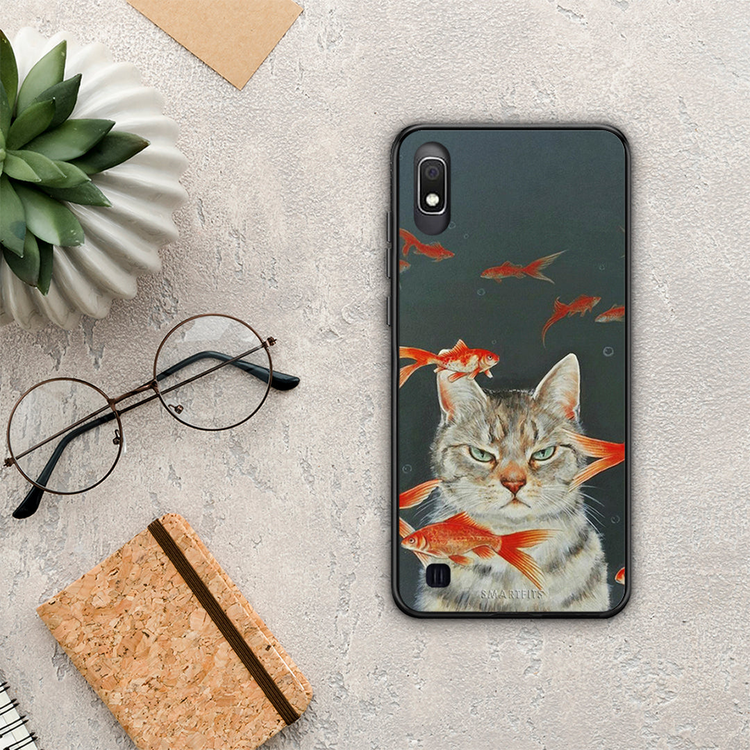 Cat Goldfish - Samsung Galaxy A10 θήκη