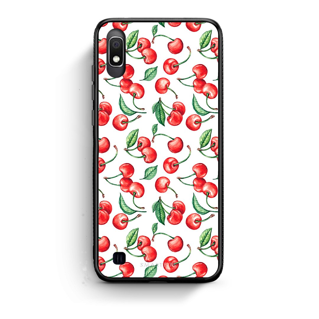 Samsung A10 Cherry Summer θήκη από τη Smartfits με σχέδιο στο πίσω μέρος και μαύρο περίβλημα | Smartphone case with colorful back and black bezels by Smartfits