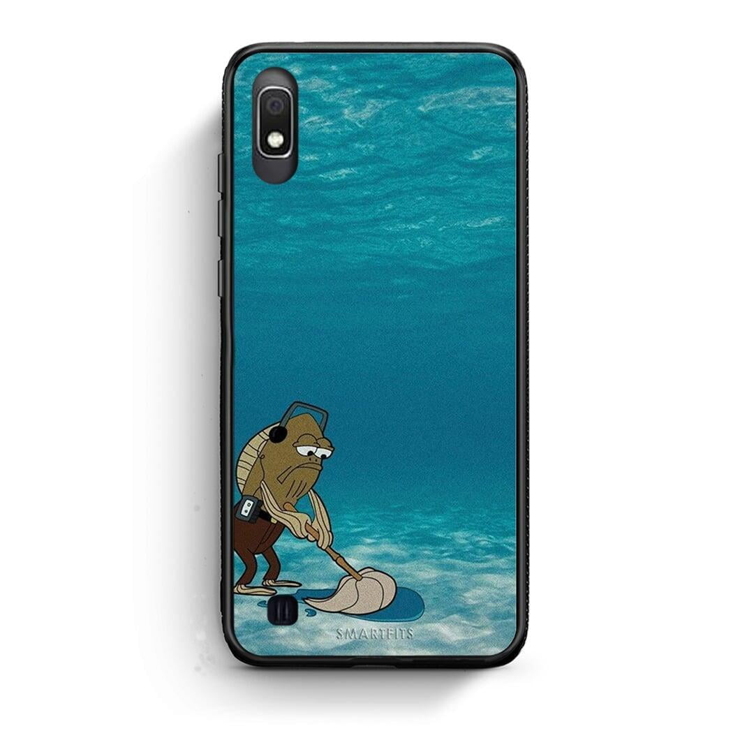 Samsung A10 Clean The Ocean Θήκη από τη Smartfits με σχέδιο στο πίσω μέρος και μαύρο περίβλημα | Smartphone case with colorful back and black bezels by Smartfits
