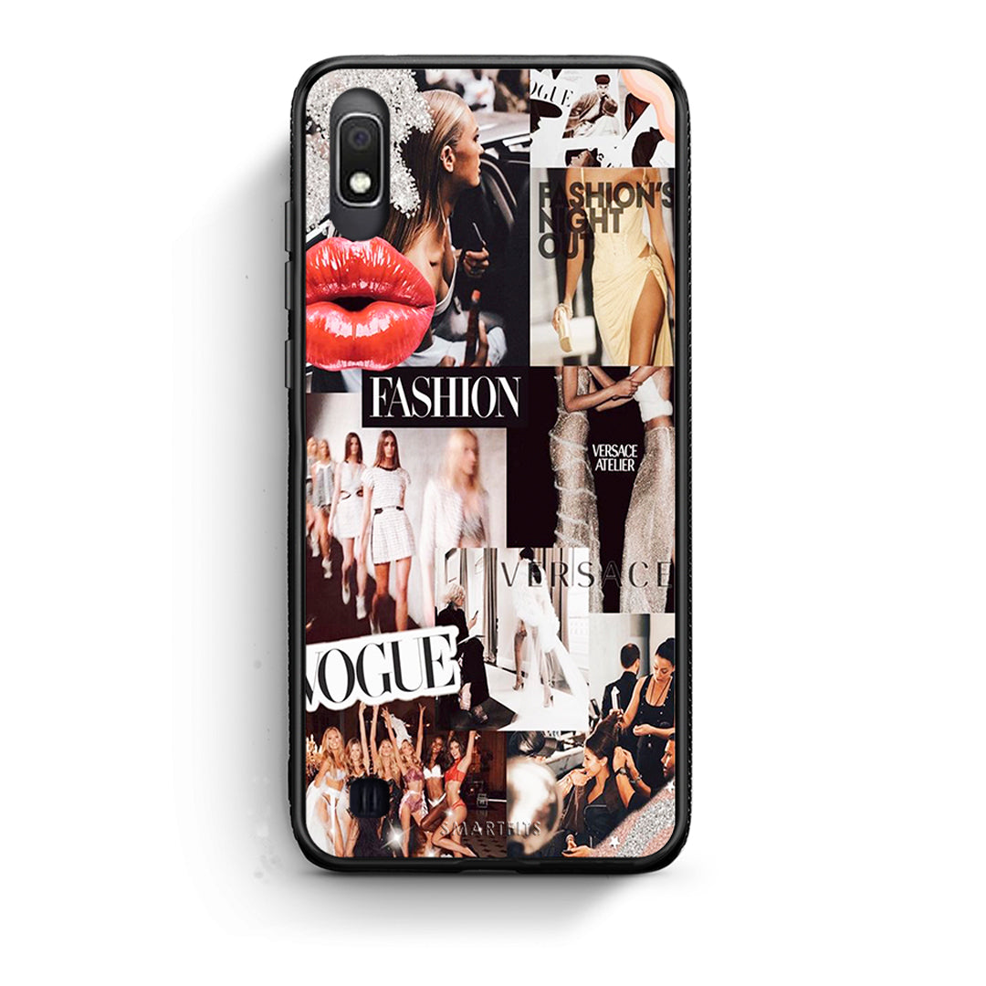 Samsung A10 Collage Fashion Θήκη Αγίου Βαλεντίνου από τη Smartfits με σχέδιο στο πίσω μέρος και μαύρο περίβλημα | Smartphone case with colorful back and black bezels by Smartfits