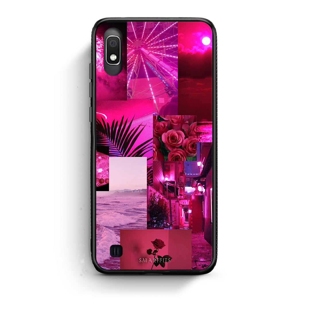 Samsung A10 Collage Red Roses Θήκη Αγίου Βαλεντίνου από τη Smartfits με σχέδιο στο πίσω μέρος και μαύρο περίβλημα | Smartphone case with colorful back and black bezels by Smartfits