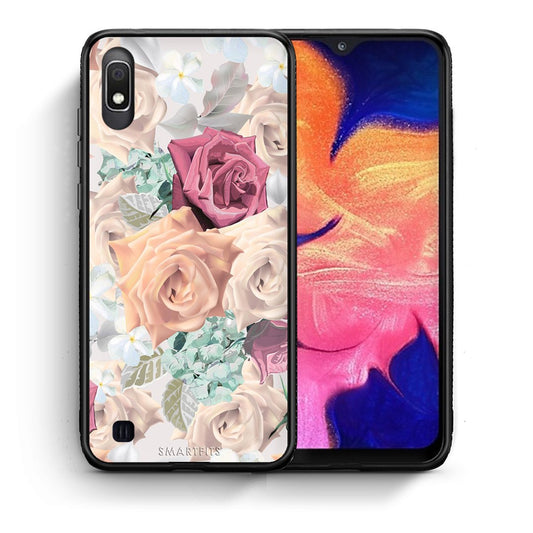 Θήκη Samsung A10 Bouquet Floral από τη Smartfits με σχέδιο στο πίσω μέρος και μαύρο περίβλημα | Samsung A10 Bouquet Floral case with colorful back and black bezels
