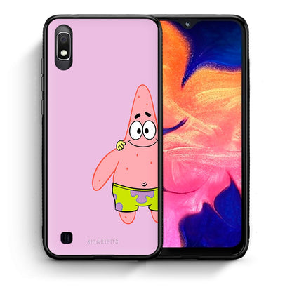 Θήκη Samsung A10  Friends Patrick από τη Smartfits με σχέδιο στο πίσω μέρος και μαύρο περίβλημα | Samsung A10  Friends Patrick case with colorful back and black bezels