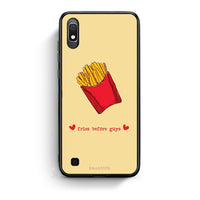 Thumbnail for Samsung A10 Fries Before Guys Θήκη Αγίου Βαλεντίνου από τη Smartfits με σχέδιο στο πίσω μέρος και μαύρο περίβλημα | Smartphone case with colorful back and black bezels by Smartfits