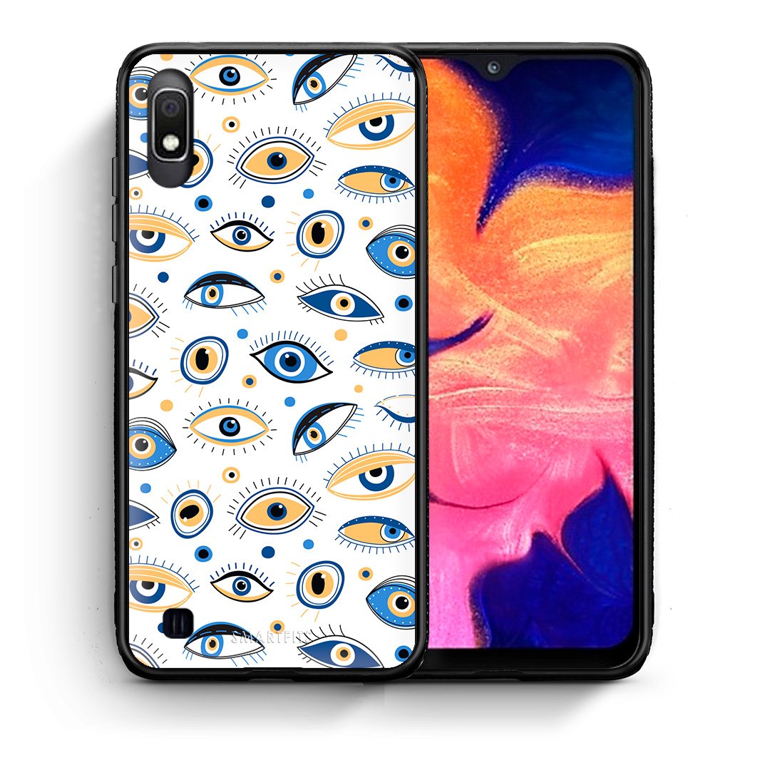 Θήκη Samsung A10 Ftou Ftou από τη Smartfits με σχέδιο στο πίσω μέρος και μαύρο περίβλημα | Samsung A10 Ftou Ftou case with colorful back and black bezels