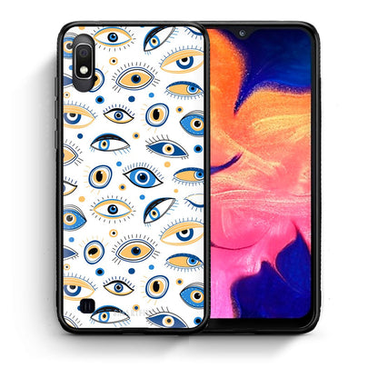 Θήκη Samsung A10 Ftou Ftou από τη Smartfits με σχέδιο στο πίσω μέρος και μαύρο περίβλημα | Samsung A10 Ftou Ftou case with colorful back and black bezels