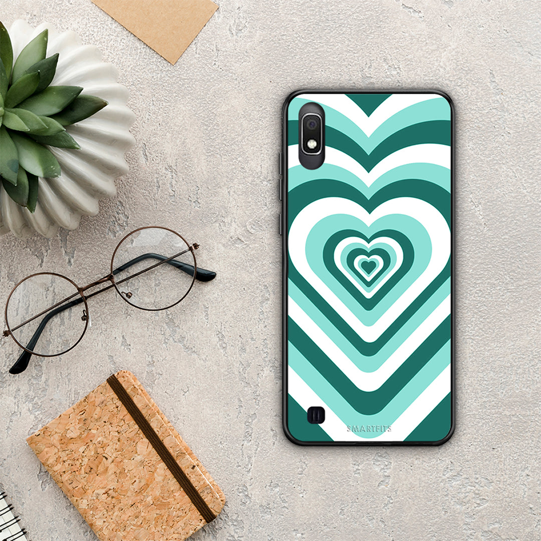 Green Hearts - Samsung Galaxy A10 θήκη