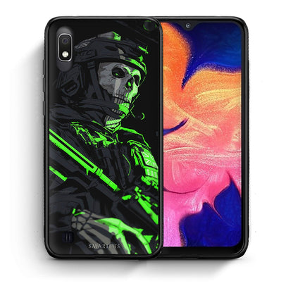 Θήκη Αγίου Βαλεντίνου Samsung A10 Green Soldier από τη Smartfits με σχέδιο στο πίσω μέρος και μαύρο περίβλημα | Samsung A10 Green Soldier case with colorful back and black bezels