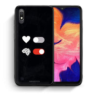 Thumbnail for Θήκη Αγίου Βαλεντίνου Samsung A10 Heart Vs Brain από τη Smartfits με σχέδιο στο πίσω μέρος και μαύρο περίβλημα | Samsung A10 Heart Vs Brain case with colorful back and black bezels
