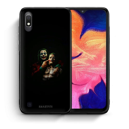 Θήκη Samsung A10 Clown Hero από τη Smartfits με σχέδιο στο πίσω μέρος και μαύρο περίβλημα | Samsung A10 Clown Hero case with colorful back and black bezels